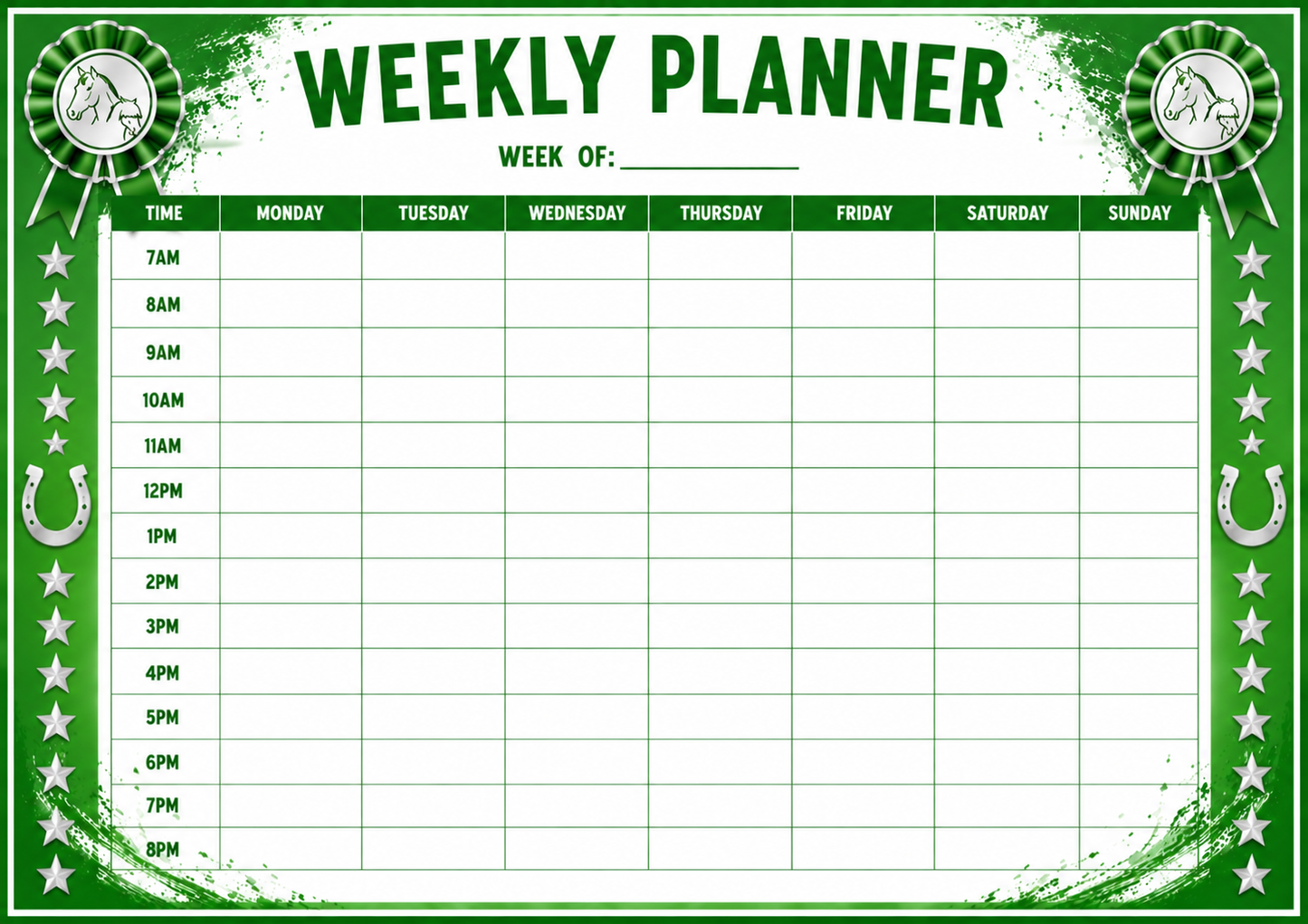 Weekly Planner Whiteboard