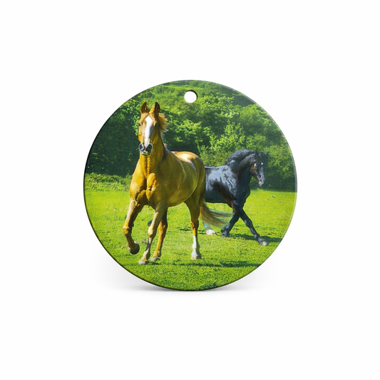 Personalised Ceramic Hanging Ornament Round