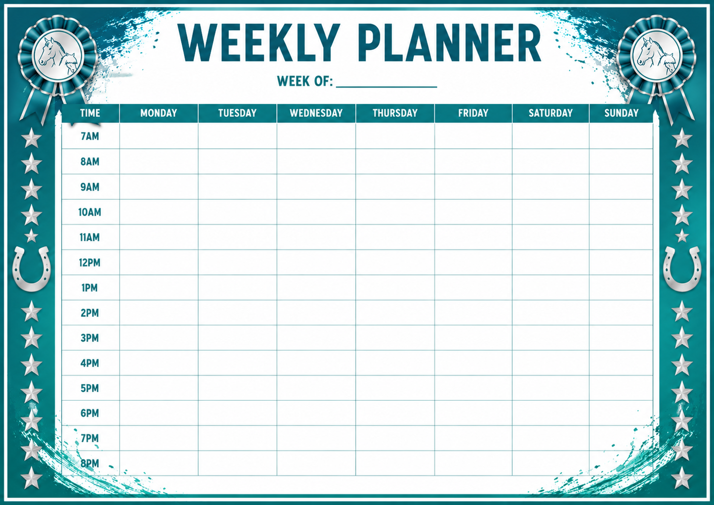 Weekly Planner Whiteboard
