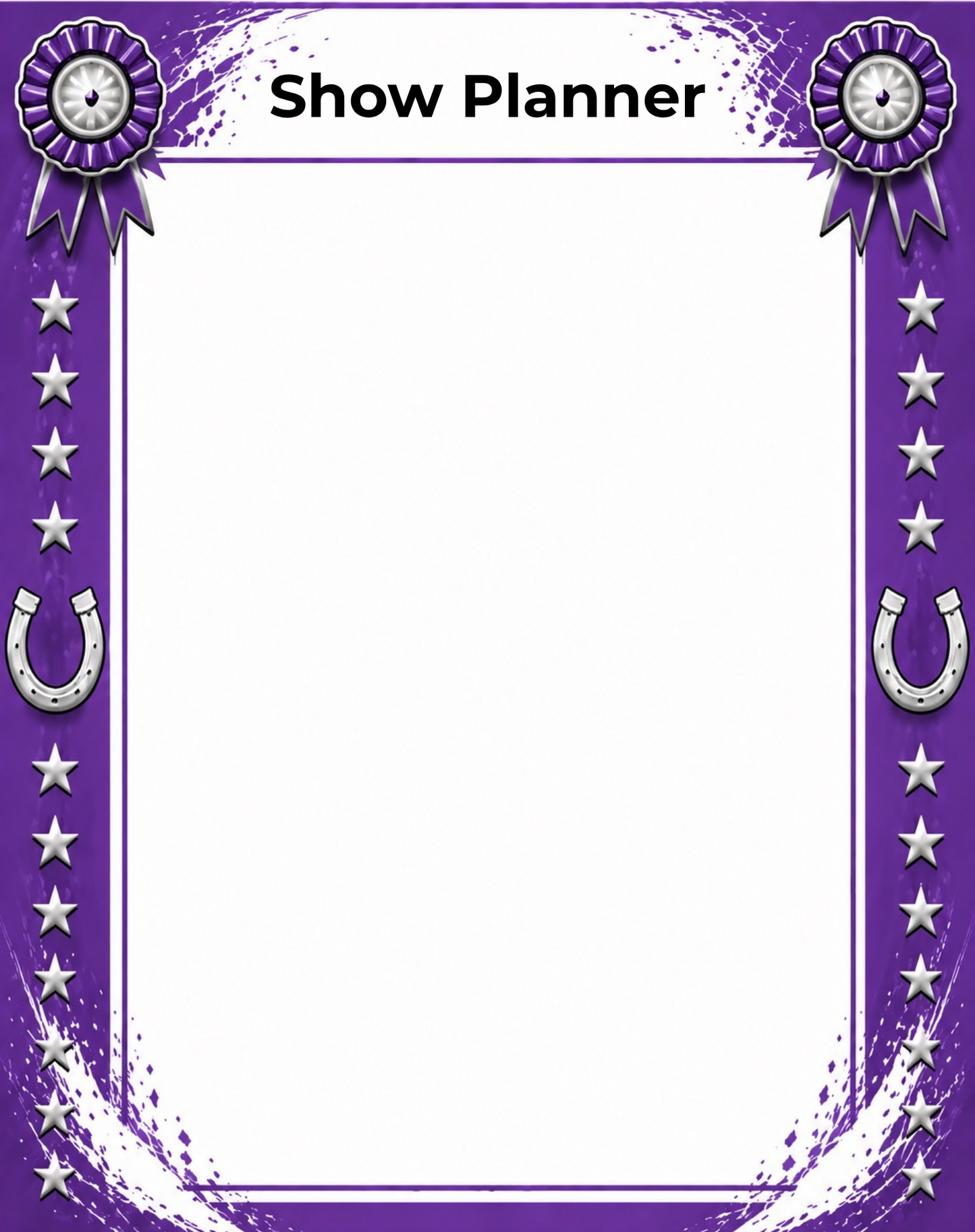 Personalised Show Planner Whiteboard
