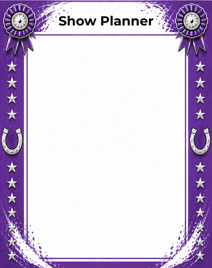 Personalised Show Planner Whiteboard