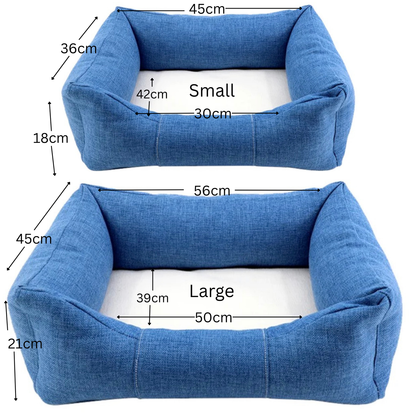 Paw Print Large Dog Bed