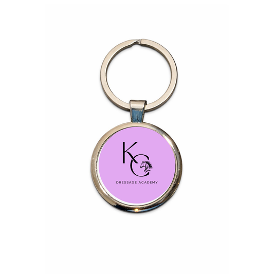 KC Dressage Academy Metal Keyring Round