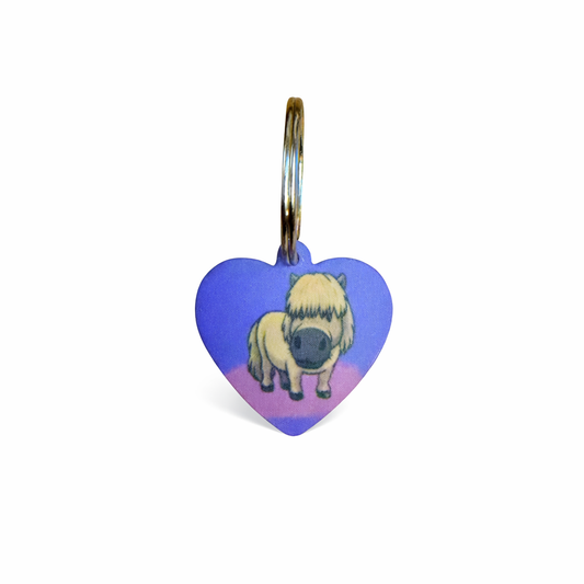 Personalised Small Rug/Tack Tag Polymer Heart