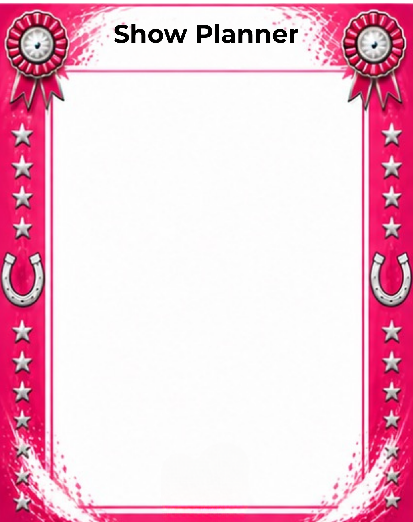 Personalised Show Planner Whiteboard