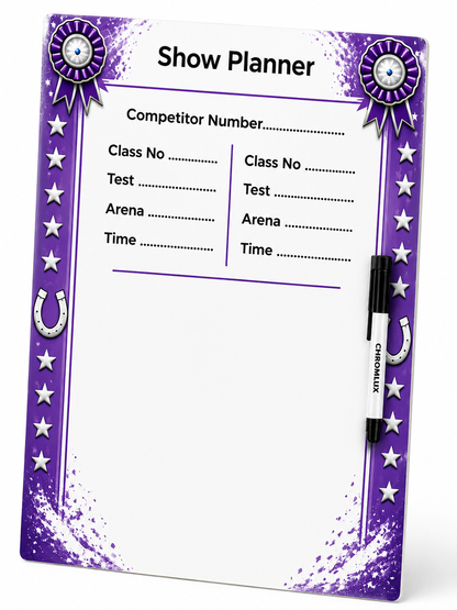 Personalised Show Planner Whiteboard