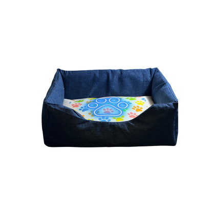 Paw Print Large Dog Bed