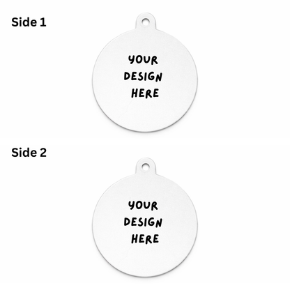 Personalised Small Rug/Tack Tag Polymer Round
