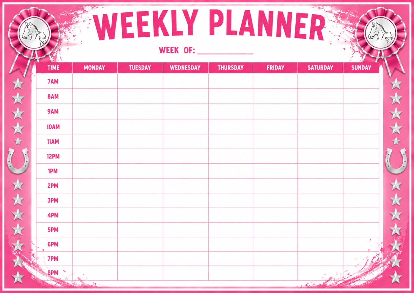Weekly Planner Whiteboard