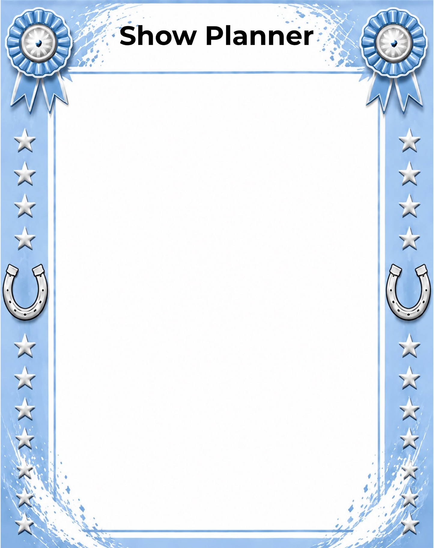 Personalised Show Planner Whiteboard