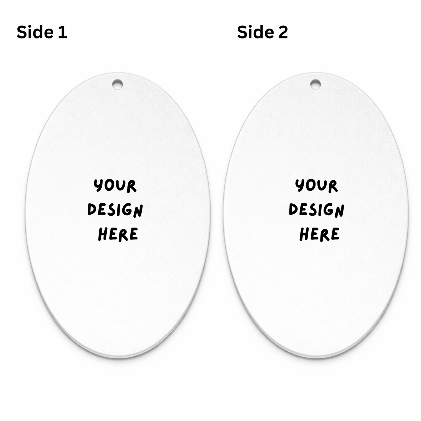 Personalised Polymer Keyring Vertical