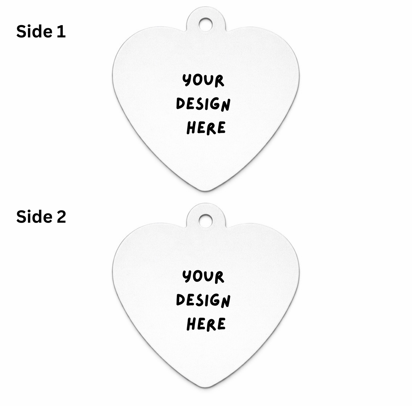 Personalised Polymer Heart Pet Tag