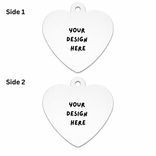Personalised Small Rug/Tack Tag Polymer Heart