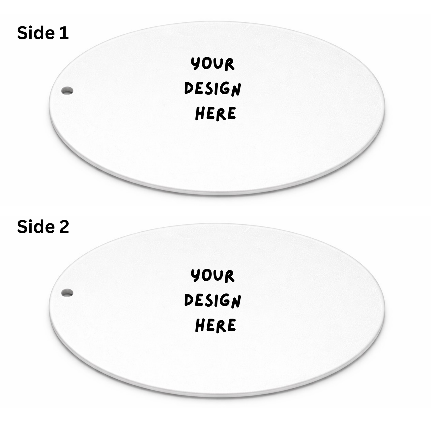 Personalised Polymer Keyring Horizontal