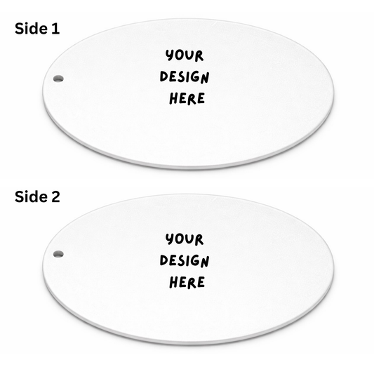 Personalised Polymer Keyring Horizontal