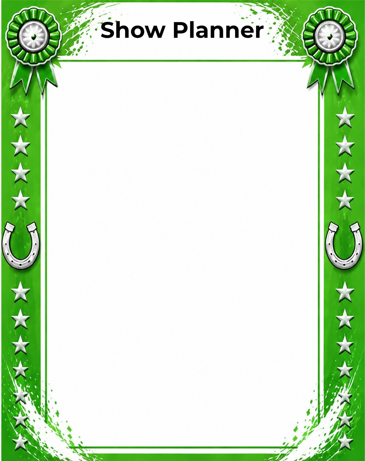 Personalised Show Planner Whiteboard