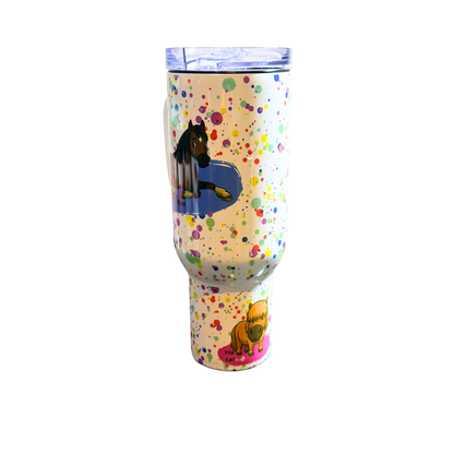 SECONDS - AVC Ponies Paint Splash 40oz Tumbler