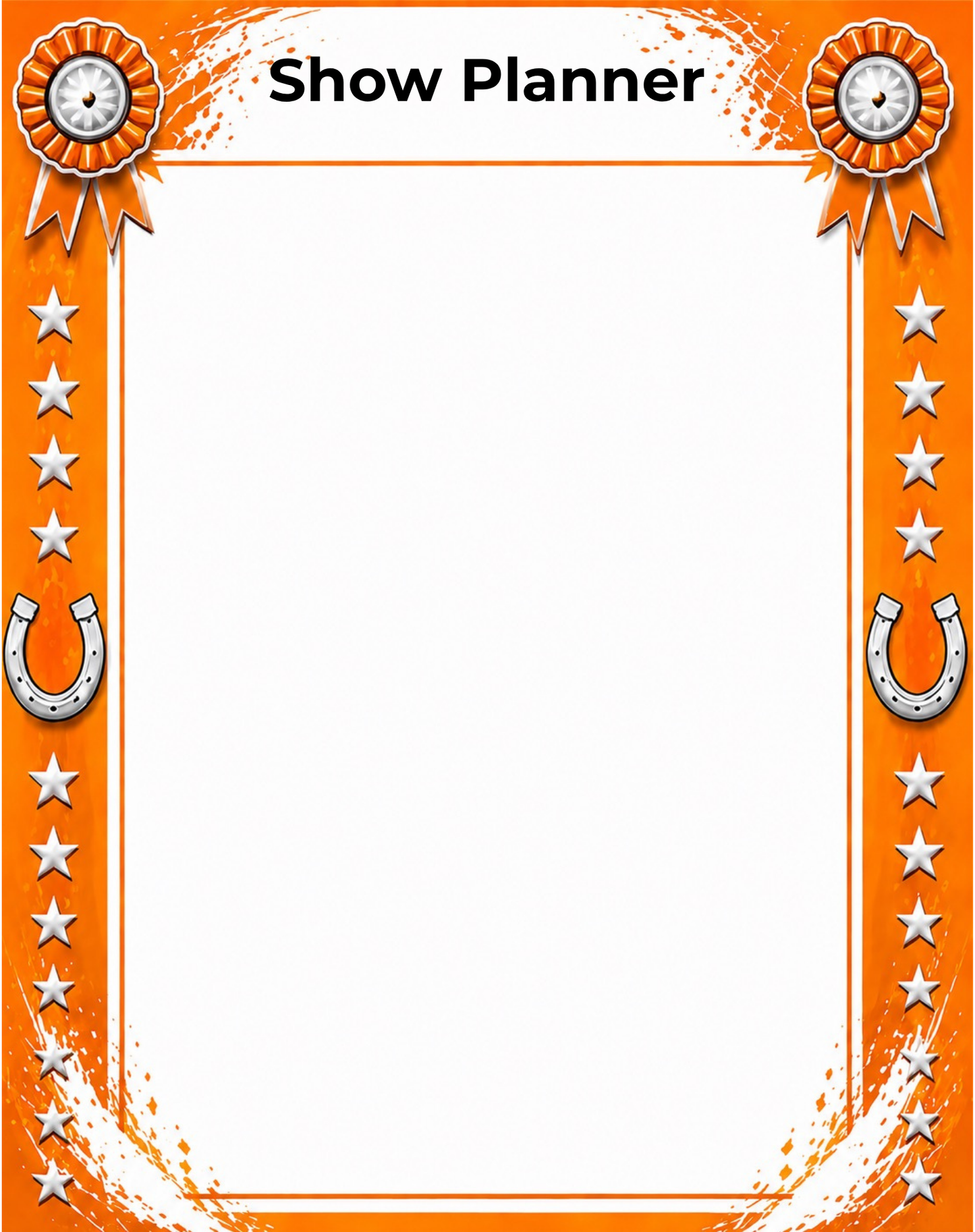 Personalised Show Planner Whiteboard