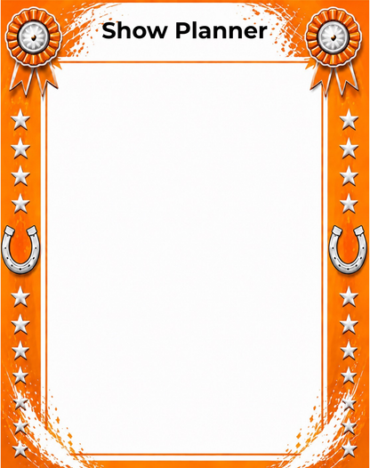 Personalised Show Planner Whiteboard
