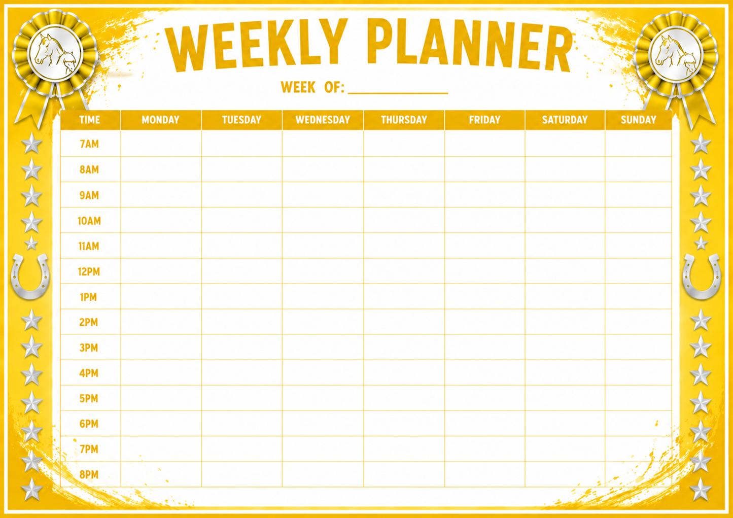 Weekly Planner Whiteboard