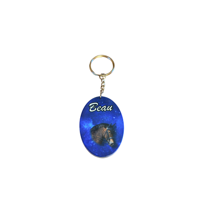 Personalised Polymer Keyring Vertical
