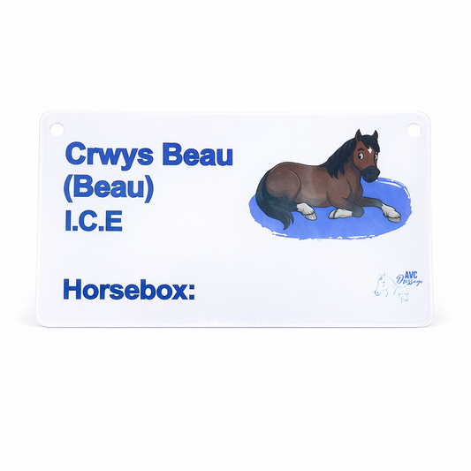 Personalised Emergency Contact Stable Sign
