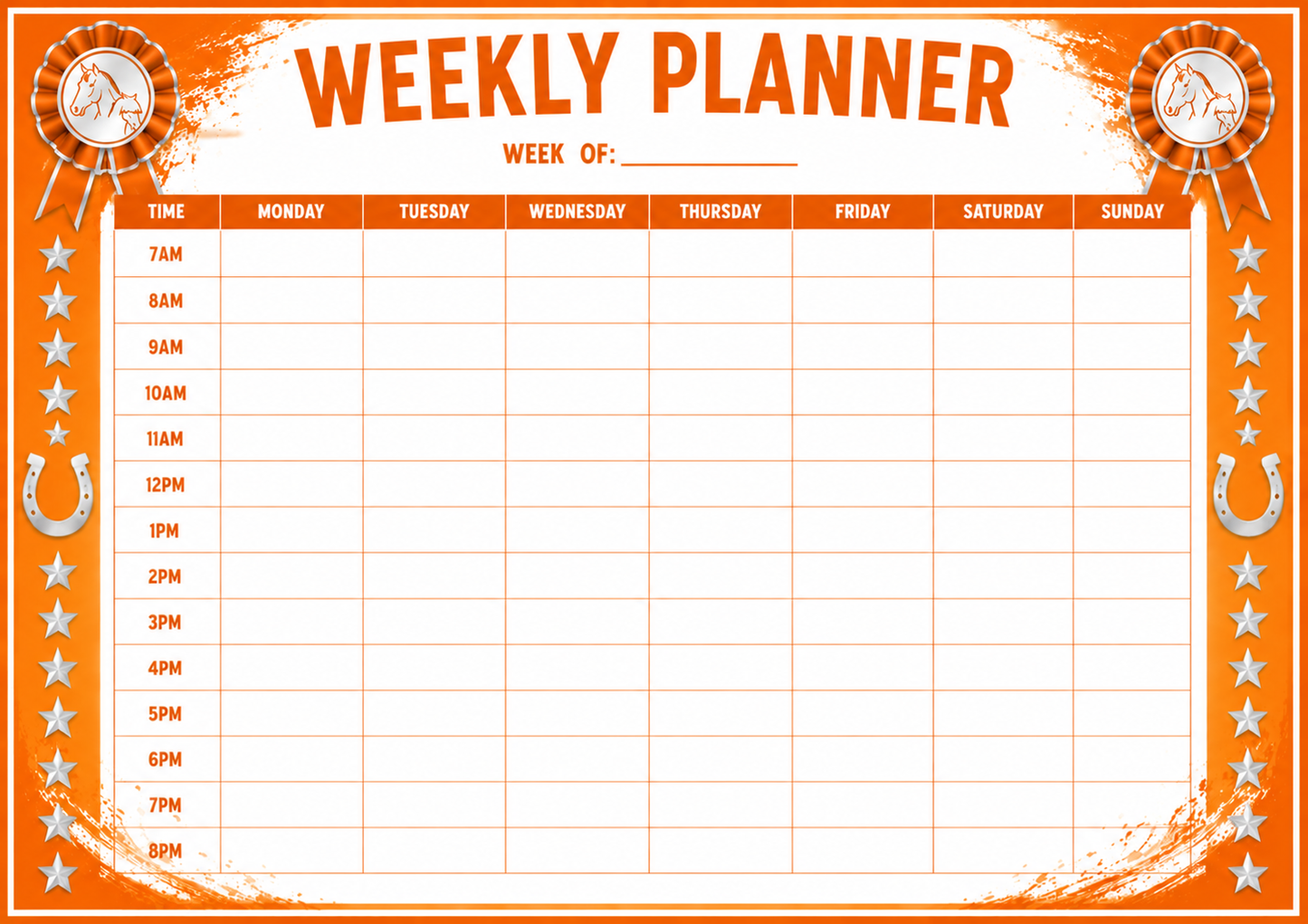 Weekly Planner Whiteboard