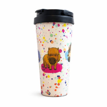 SECONDS - AVC Ponies Paint Splash Latte Travel Mug