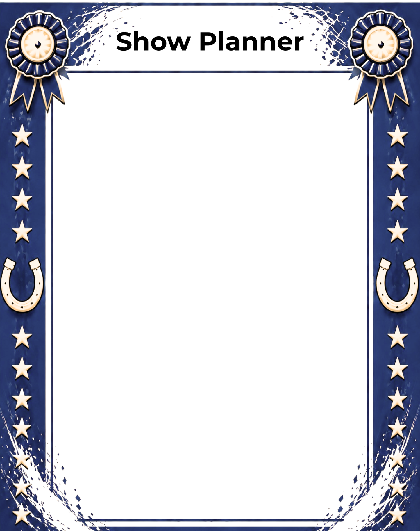 Personalised Show Planner Whiteboard