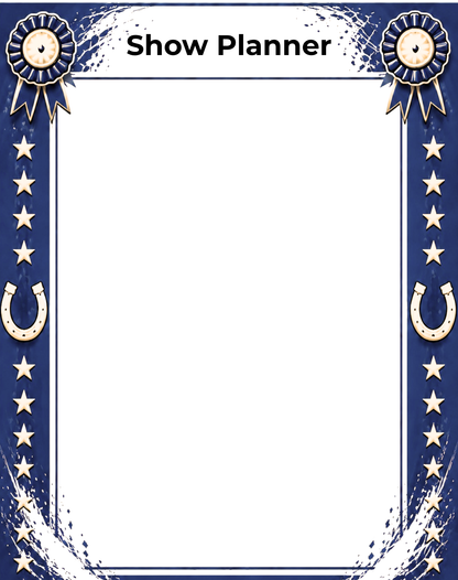 Personalised Show Planner Whiteboard
