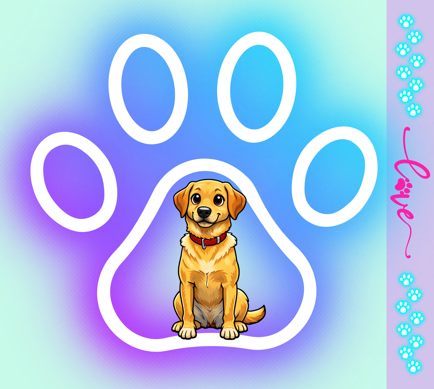 Sample 20oz Skinny Tumbler - Paw Print Dog