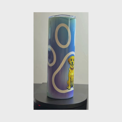 Sample 20oz Skinny Tumbler - Paw Print Dog